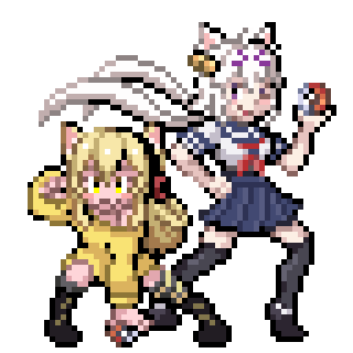 Filian and Nyana in gen-3 Pokémon style pixel art 🇵🇷🇵🇭

#filianIsArt #banyanart