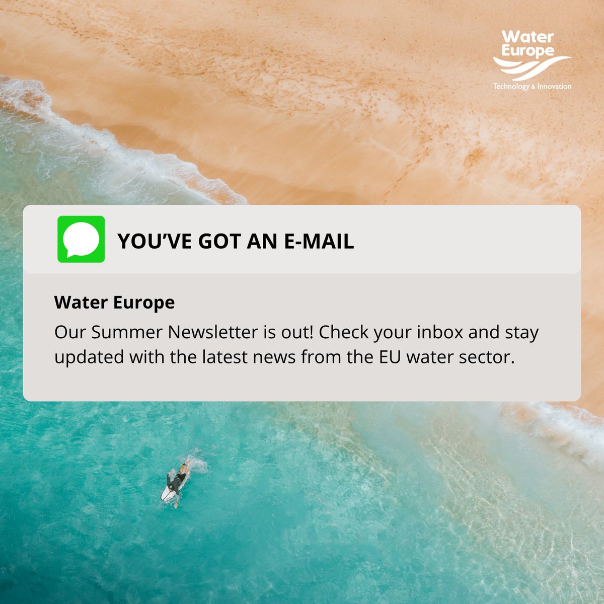 🏖️Our Summer Newsletter is here! 

☀️ It's been a season of huge momentum for a #WaterSmartEU, from new policy recognition to exciting project launches.

Here's a look inside what we've been working on.👇
mailchi.mp/watereurope/ju…