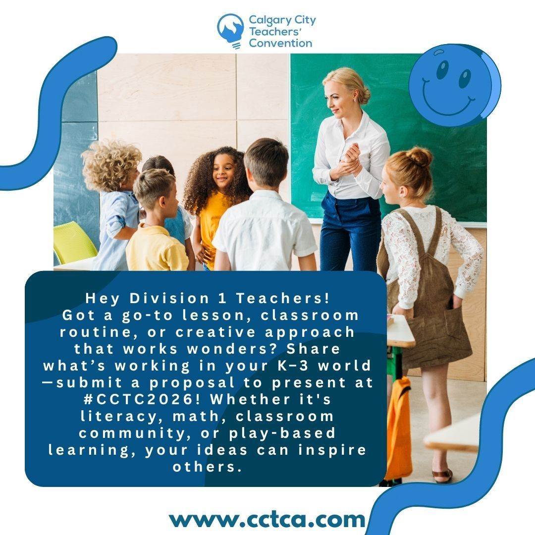 CCTCA (@cctca) on Twitter photo Division 1 teachers, we need you!  Apply to be a speaker at the next Teachers' Convention! #CCTC2026 #CalgaryTeachers #Grade1Teachers #Grade2Teachers #Grade3Teachers Division 1 teachers, we need you!  Apply to be a speaker at the next Teachers' Convention! #CCTC2026 #CalgaryTeachers #Grade1Teachers #Grade2Teachers #Grade3Teachers