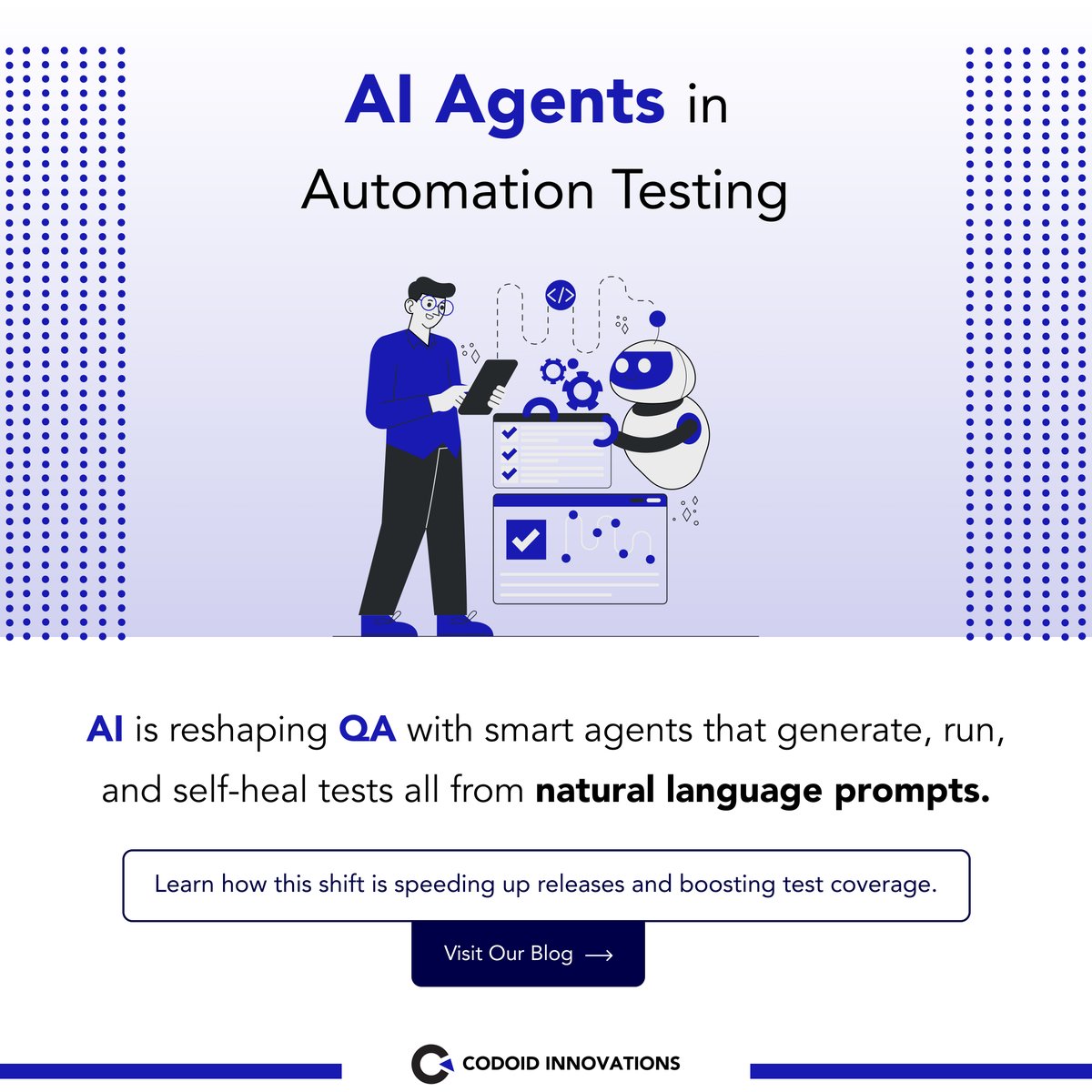 codoid's tweet image. Discover how AI agents are transforming automation testing and revolutionizing QA practices! Don’t miss this insightful read.

Click Here: ow.ly/ztj050WtULY

#AITesting |  #TestAutomation |  #SoftwareQA  | #AIinQA |  #CodoidInnovations | #FutureOfTesting | #TestSmarter |…