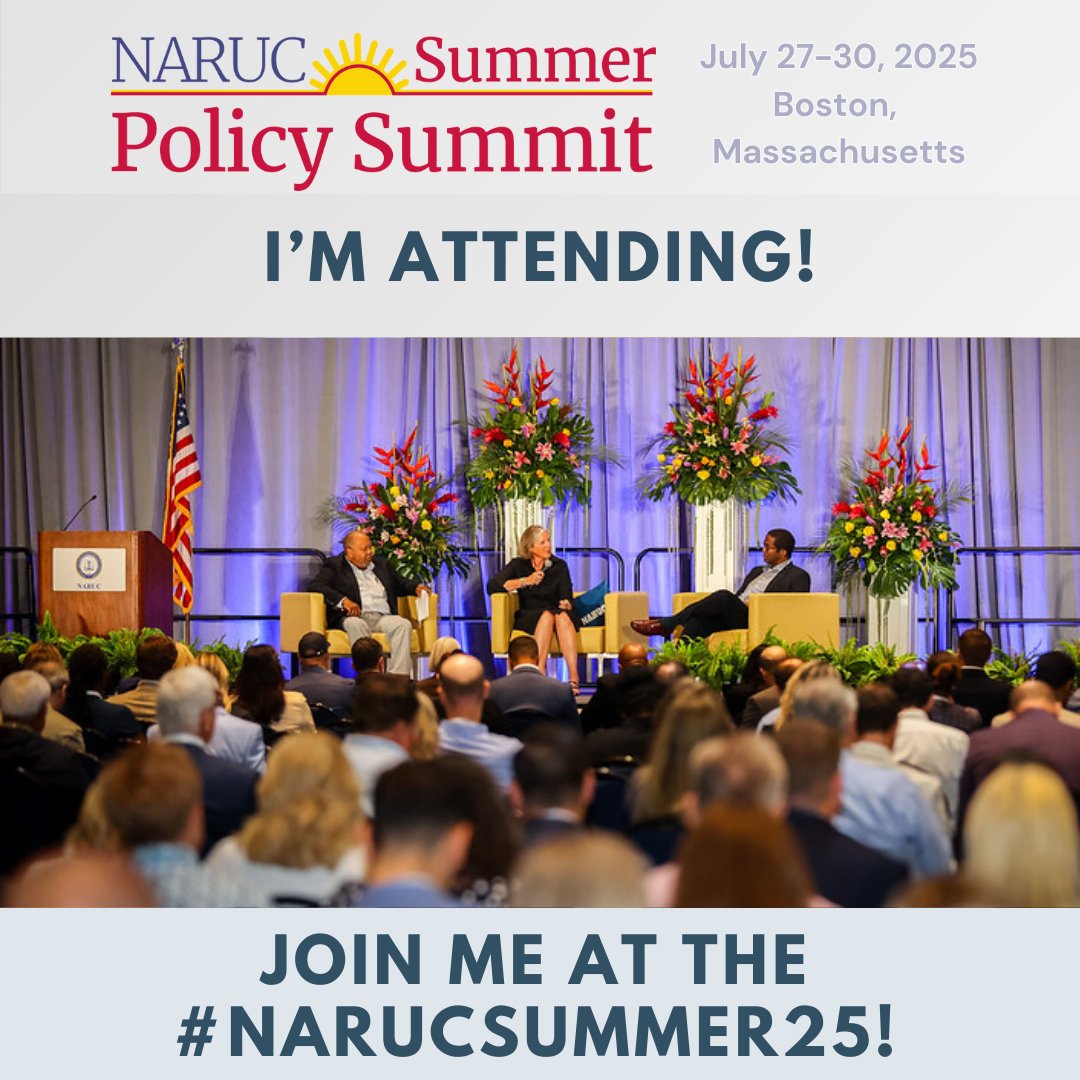 We will be attending the NARUC conference which begins this weekend in Boston.  Looking forward to connecting &amp; re-connecting with clients &amp; hearing insights from the outstanding panels assembled by the NARUC leadership &amp; team. #narucsummer25