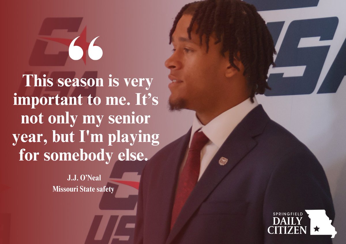 sgfcitizen's tweet image. .@MoStateFootball's @JJONeal1 isn't just playing for himself during his senior season. @rwcollingwood writes the @LRHSWildcats grad is also playing for his fallen teammate and friend, Todric McGee.
Read it: sgfcitizen.org/springfield-sp…