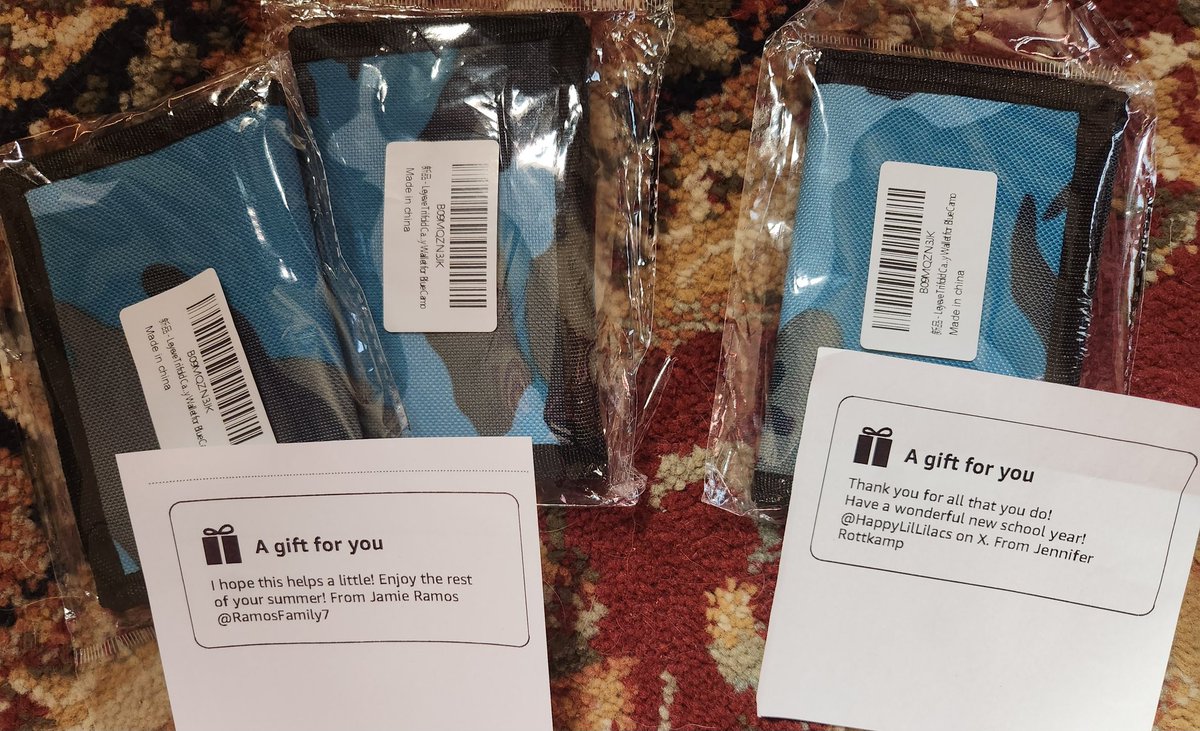 rsetera's tweet image. It's been a long week and I just opened my Amazon packages.
Thank you @RamosFamily7 for the two walls and @HappyLilLilacs for the wallet for my life skills Community Based lessons 💙