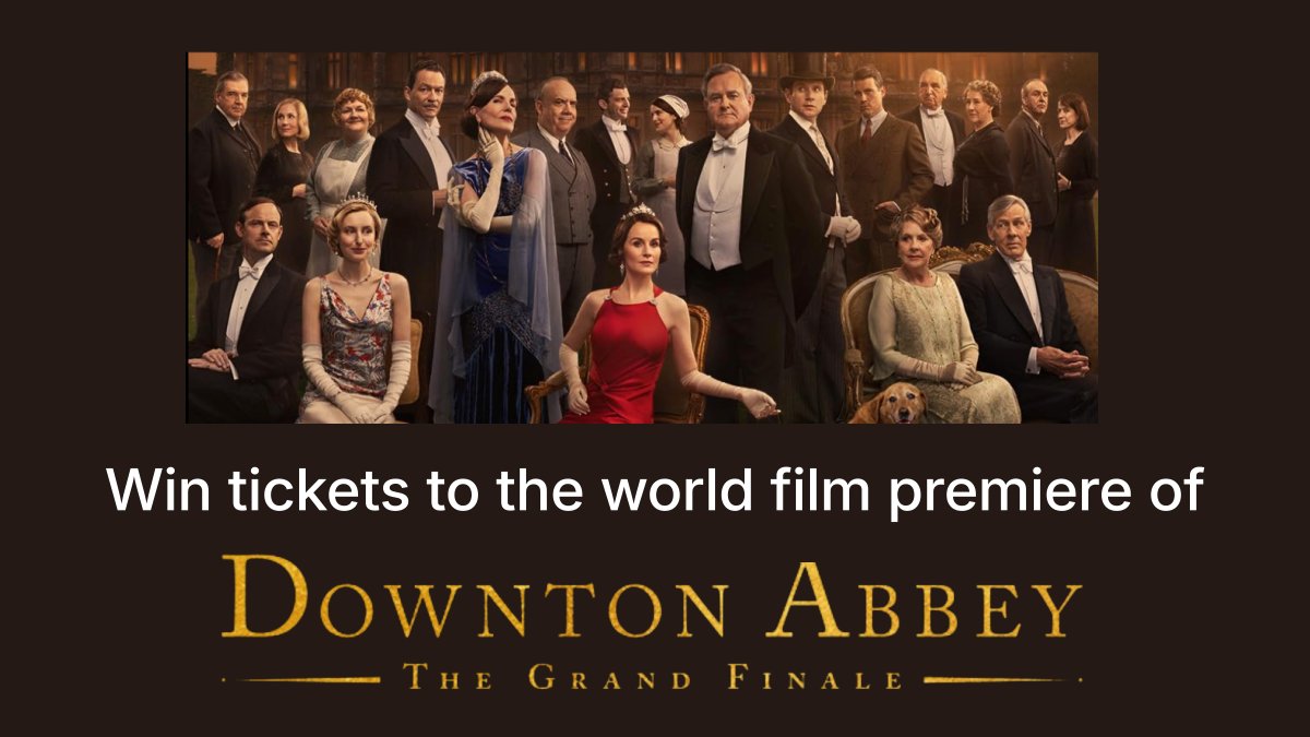 Tog4ShortLives's tweet image. Want to be at Leicester Square for the world premiere of the new #DowntonAbbey movie on 3 Sept? 🎥✨
Enter our raffle to win one of two pairs of tickets and help families caring for seriously ill children. Winner drawn on 11 August.
Tickets £10: bit.ly/4144Mlp