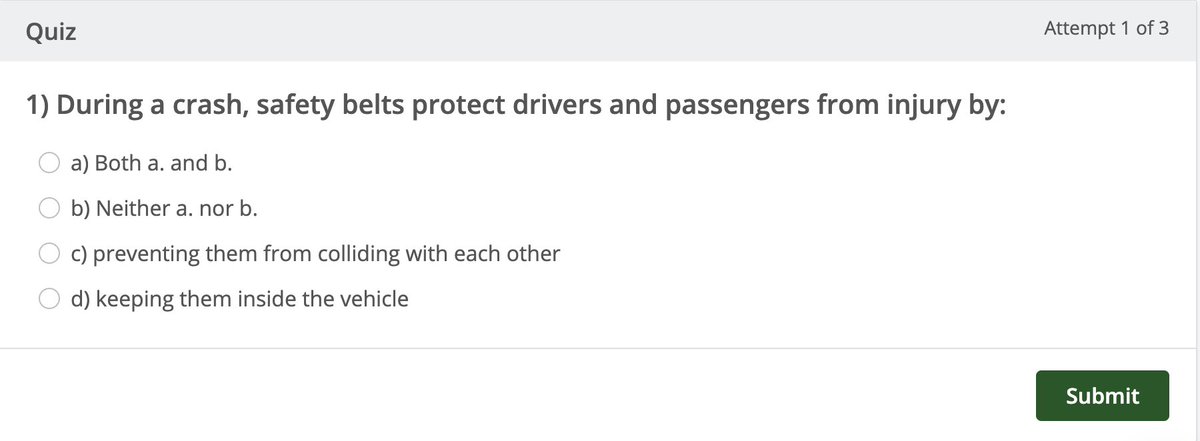 Alec Ash (@alecash) on Twitter photo This was a real question in the New York state pre-licensing course quiz to get a driver's license. There was no other information on the page. I'm stuck in the twilight zone. This was a real question in the New York state pre-licensing course quiz to get a driver's license. There was no other information on the page. I'm stuck in the twilight zone.
