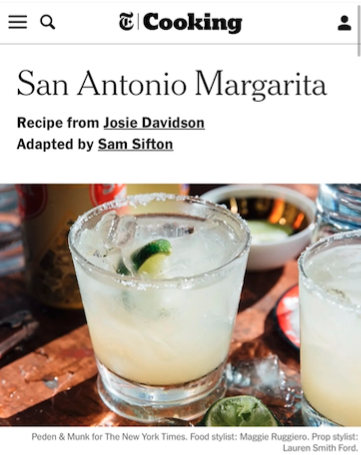 fritolaysia's tweet image. I asked my bartender friend in San Antonio about the NYT margarita recipe and he provided me a better and more correct version.