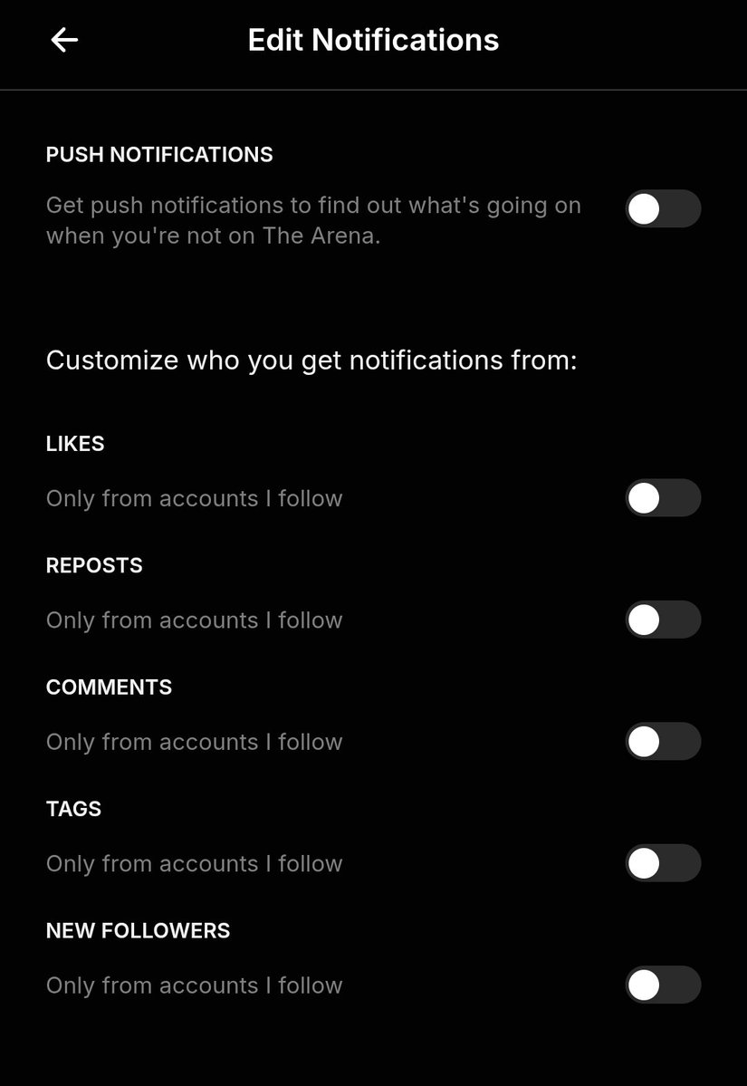 NetWhizCrypto's tweet image. NEW @TheArenaApp Update
Looks slick 😝
I've needed this for months now.
Too many notifications🔔?
Now you can filter them.