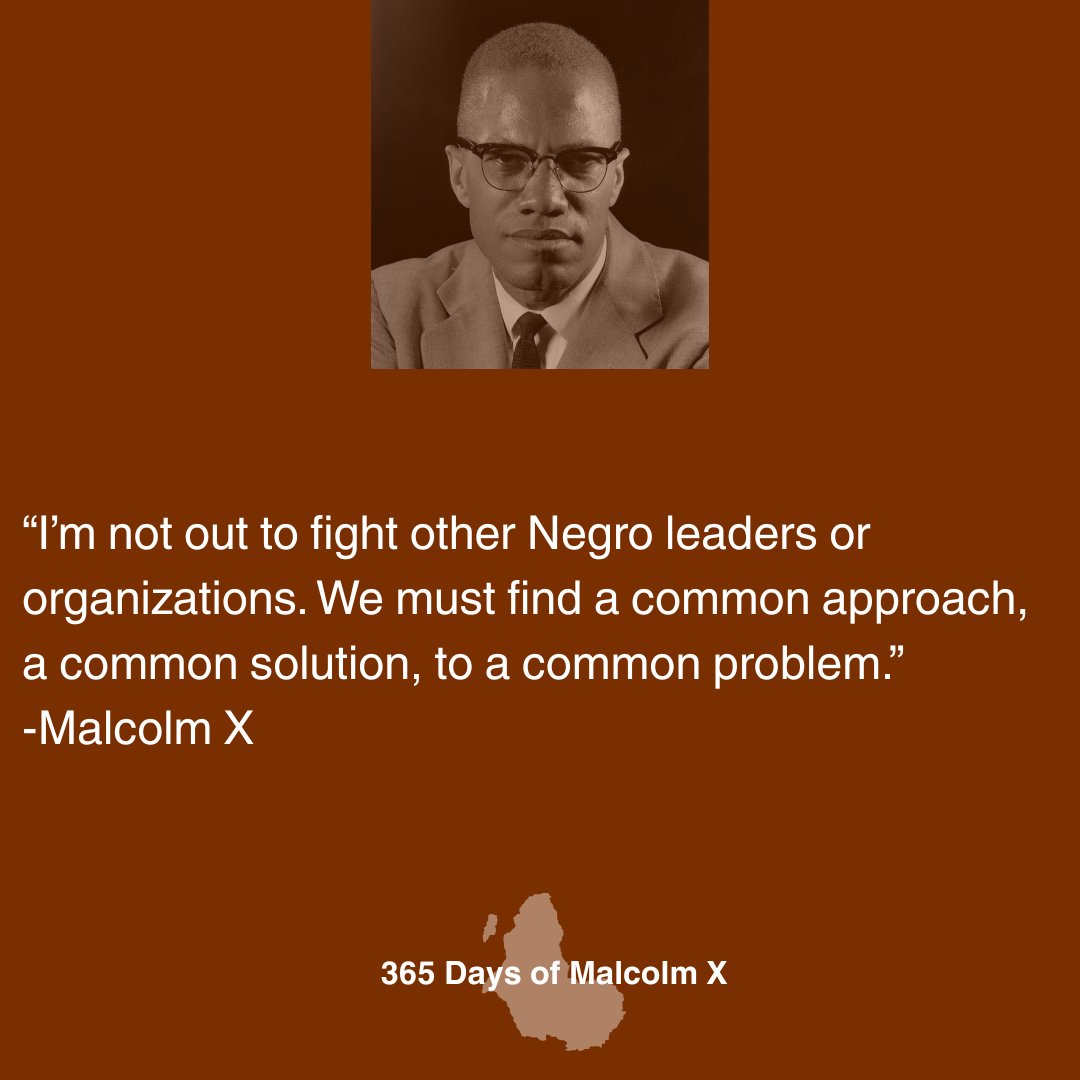 KamauRashid's tweet image. May 19, 2025 marks 100 years since the birth of Malcolm X. Join me in celebrating Malcolm X through 365 days of his ideas.
#365daysofMalcolmX #100yearsofMalcolmX #MalcolmX