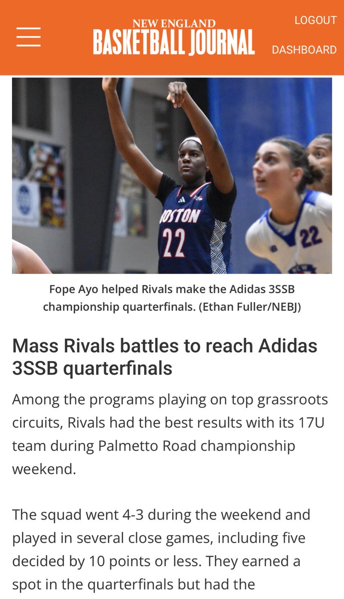 LadyRivals's tweet image. Thanks for the write on our program’s success @ethman43 @nehoopjournal &amp;amp; highlighting   ‘26 Fope Ayo &amp;amp; ‘28 @AlannahMorantus on the @3SSBGCircuit  Championship run 
We Are///  @RivalsNation