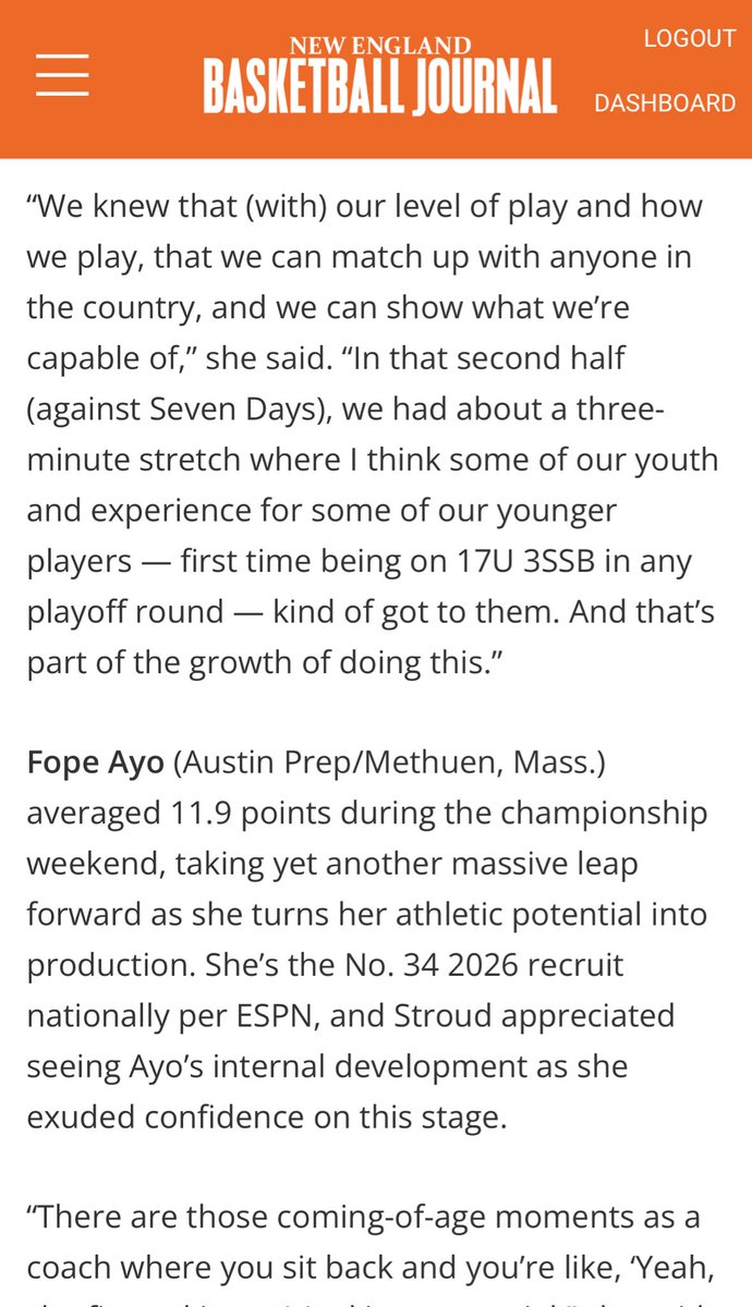 LadyRivals's tweet image. Thanks for the write on our program’s success @ethman43 @nehoopjournal &amp;amp; highlighting   ‘26 Fope Ayo &amp;amp; ‘28 @AlannahMorantus on the @3SSBGCircuit  Championship run 
We Are///  @RivalsNation