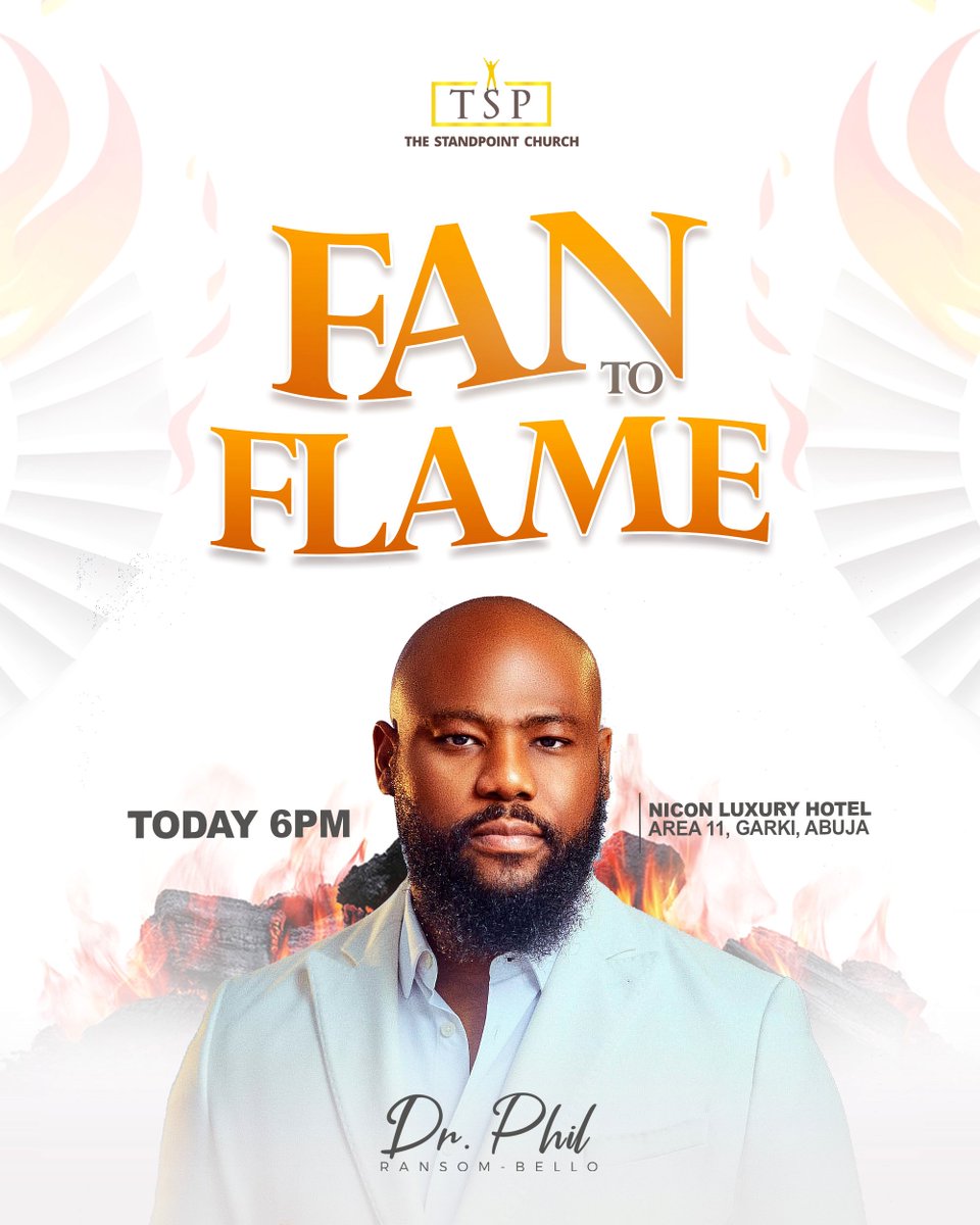 StandPointAbj's tweet image. Today, we Fan to Flame the Gift of God at work in us!
Get Ready for a Supernatural Encounter!
Come Expectant! 馃敟
---
Nicon Luxury Hotel, Garki, Abuja // 6PM
#CHRiSTamplified