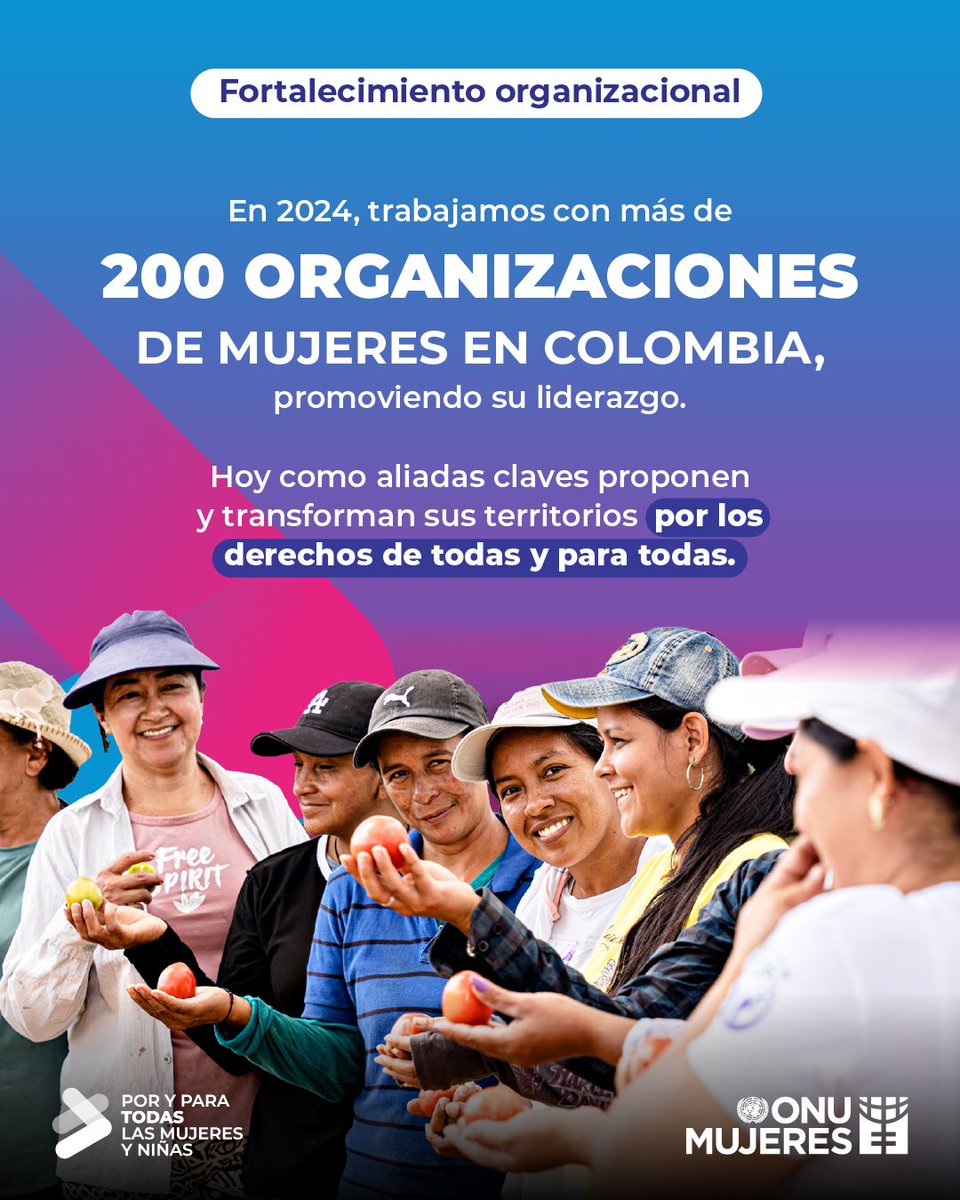 onucolombia's tweet image. 15 años de @ONUMujeresCol transformando vidas en Colombia
En 2024:
📍20 dptos y 105 municipios
👥+39.000 personas con herramientas para el cambio
👭+10.000 mujeres empoderadas
🤝200 orgs. fortalecidas
Gracias al trabajo con Estado, sociedad civil y países donantes.
#PorYParaTodas