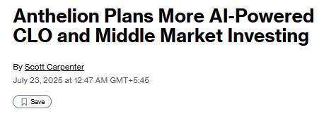 junkbondinvest's tweet image. Anthelion using large language models to identify "attractive middle market loans"
100% believable. CLO credit analysis nearly 100% automatable.