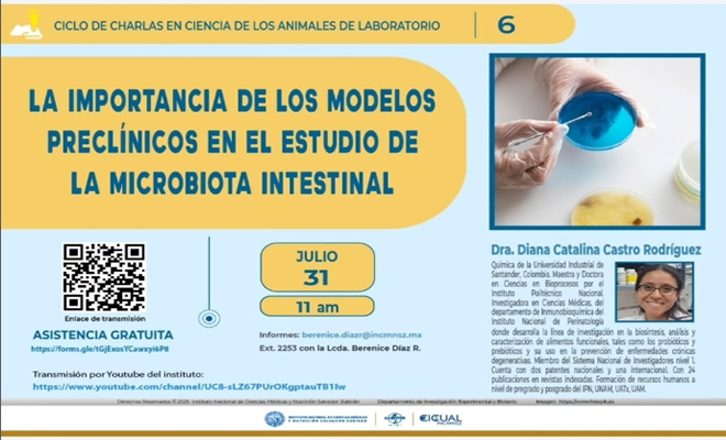 Ciclo de Charlas: "La importancia de los modelos preclínicos en el estudio de la microbiota intestinal"
bioterios.com/post.php?s=202…