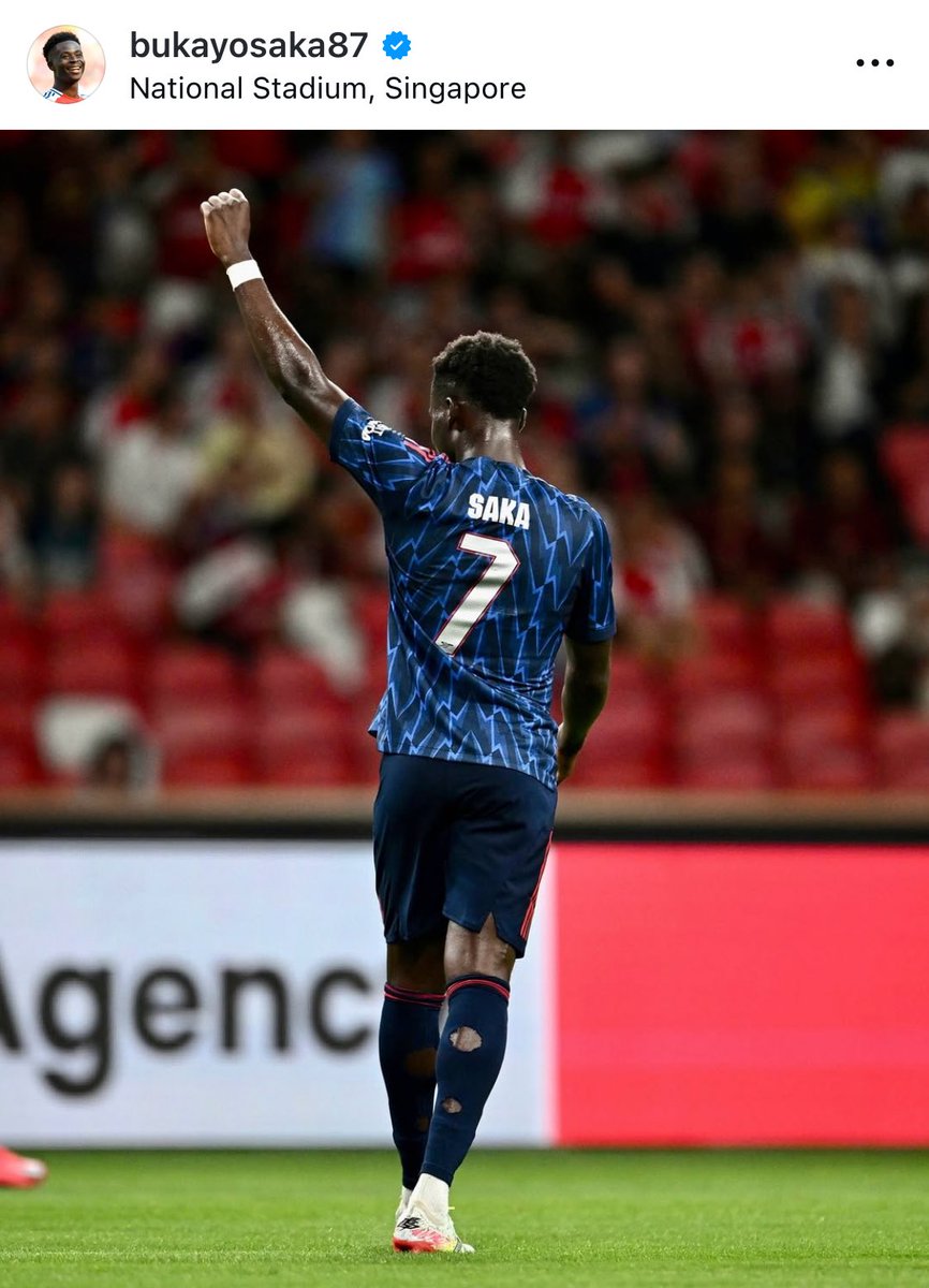 afcstuff's tweet image. 📲 Bukayo Saka on Instagram: “Singapore 👋🏿🇸🇬 Thank you for all the love!”