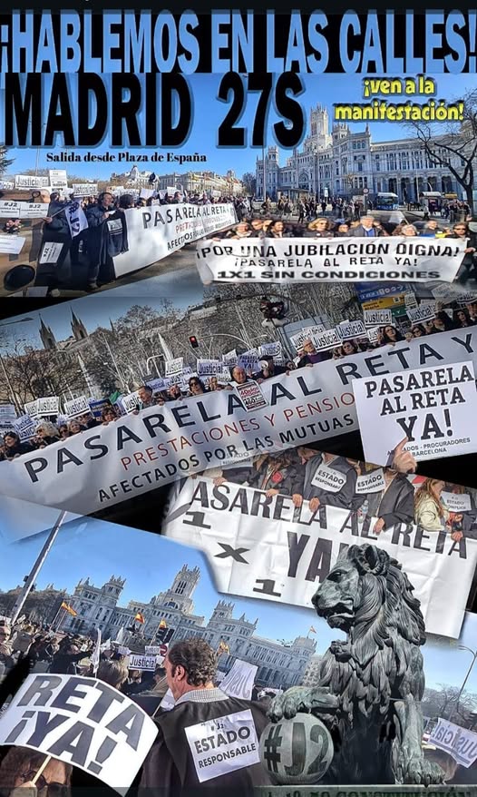 O𝗍𝗋𝗈COAG (@otrocoag) on Twitter photo MANIFESTACIÓN 27 SEP.
PASARELA AL RETA YA!!!
#Arquitectos #Abogados #Procuradores #Aparejadores #súmatealoquenosune #Nonosvencerán #YoVoyMadrid27S #Pasarela1x1AlRetaParaTodos #pasarelajusta #AlRetaVamosTodos #Arquitectura
<a href="/plataformareta/">plataformapasarelaalreta</a> MANIFESTACIÓN 27 SEP.
PASARELA AL RETA YA!!!
#Arquitectos #Abogados #Procuradores #Aparejadores #súmatealoquenosune #Nonosvencerán #YoVoyMadrid27S #Pasarela1x1AlRetaParaTodos #pasarelajusta #AlRetaVamosTodos #Arquitectura
<a href="/plataformareta/">plataformapasarelaalreta</a>