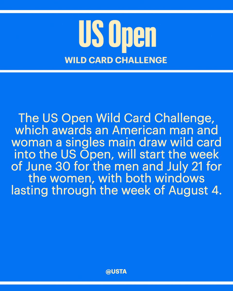 usta's tweet image. Week 3️⃣ is here! Check out how the US Open Wild Card Challenge is going ⬇️