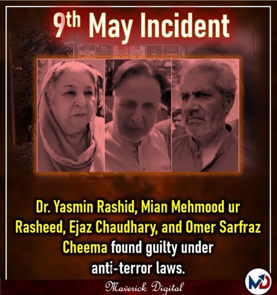 qureshik74's tweet image. PTI supporters are upset at these sentences, but don’t really care that Khadija shah is Scot-free despite taking full part in May 9th attacks, because of her connections with the very same Establishment they claim they’re fighting.
PTI is a hOARDE of unprincipled hypocrites.