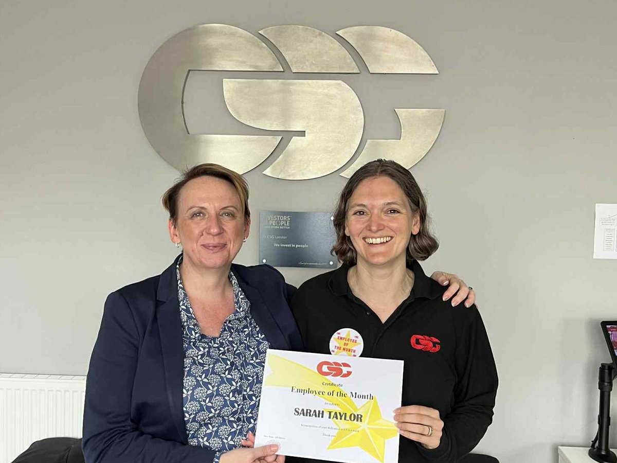 CSG's #EmployeeOfTheMonth is Sarah Taylor! 🏆

Sarah is our Compliance Manager based at the Cadishead site, was nominated for her exceptional attention to detail and strong work ethic in her role

Well done, Sarah and thank you for all you do! 👏

#HealthAndSafety #StaffSpotlight