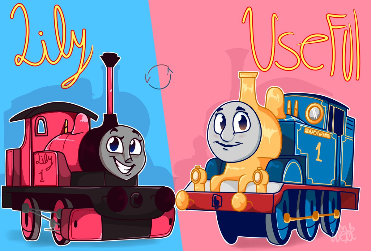 ponyforwea's tweet image. I love swapped AUs and wanted to try it out with Thomas and Lady
Does it look cursed?...yeah it does...🥀