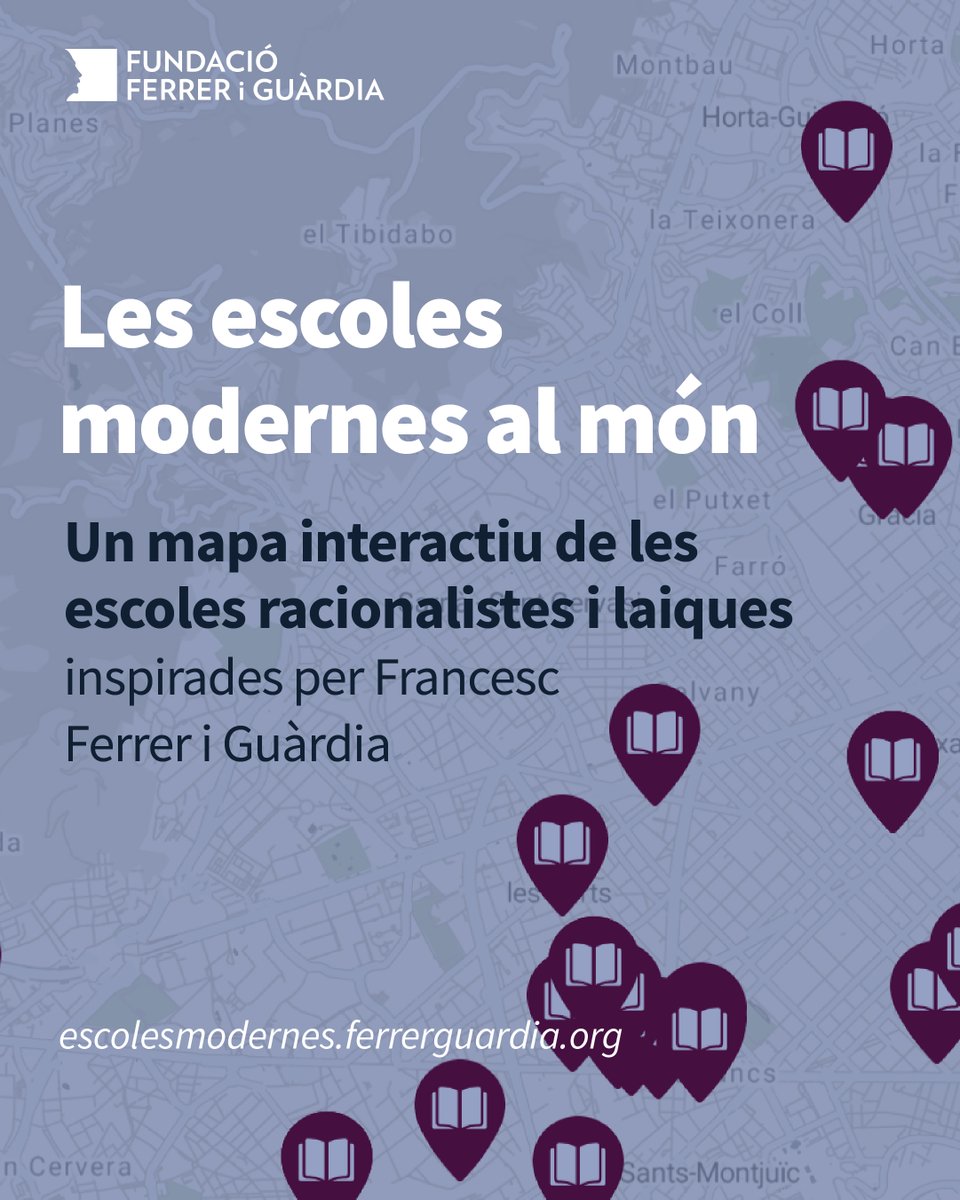 🗺️ Ja està actiu el primer mapa interactiu d’escoles racionalistes i laiques inspirades en el model de Ferrer i Guàrdia! Descobreix-lo 👉 escolesmodernes.ferrerguardia.org 

#escolamoderna #ferrerguardia