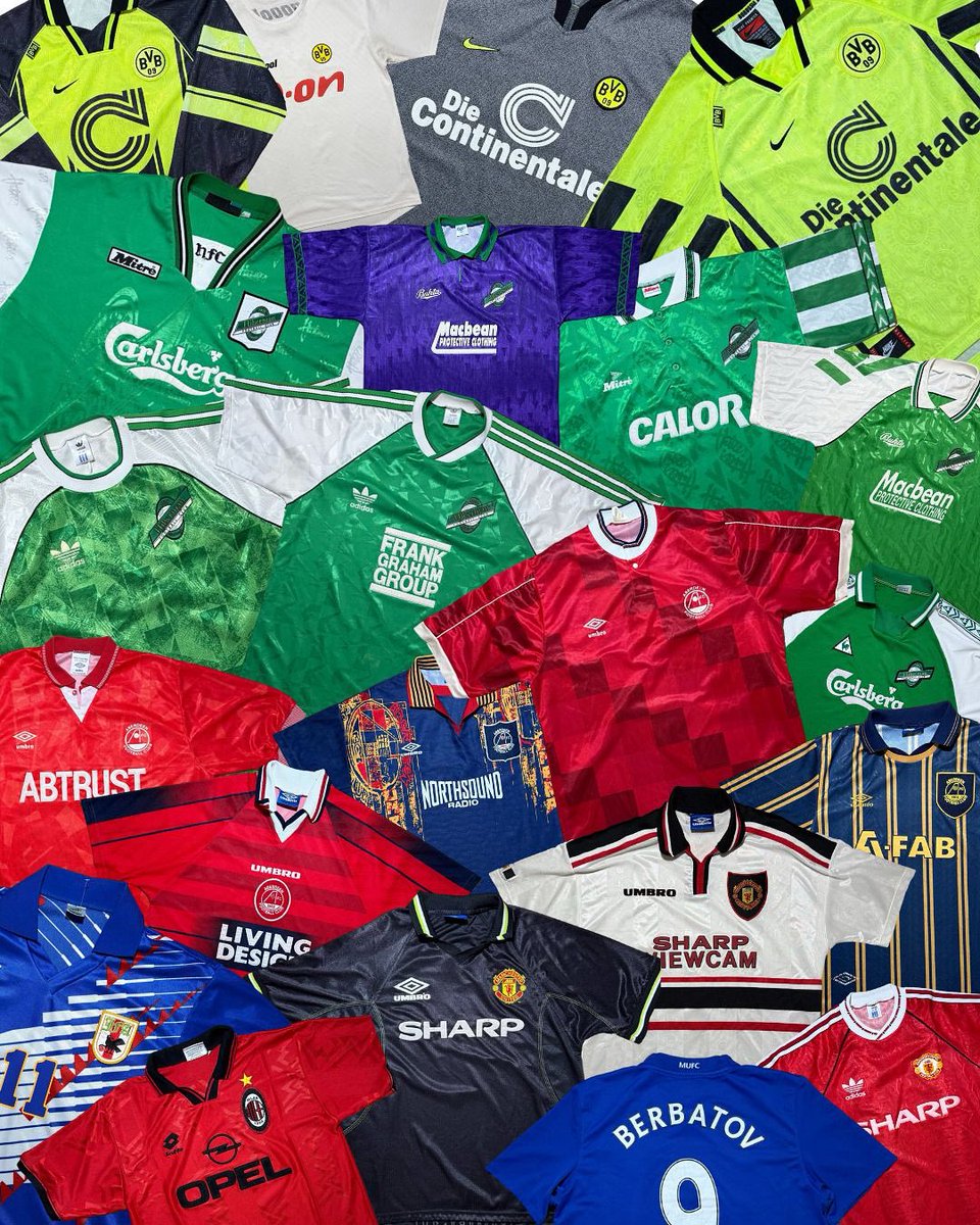 2 days…

70+ classic shirts hitting the website @ 6pm on Friday 🏷️ 

From the 80s -&gt; matchworn and signed from last year. Friday’s drop is absolutely full of nostalgia. 

See you there.