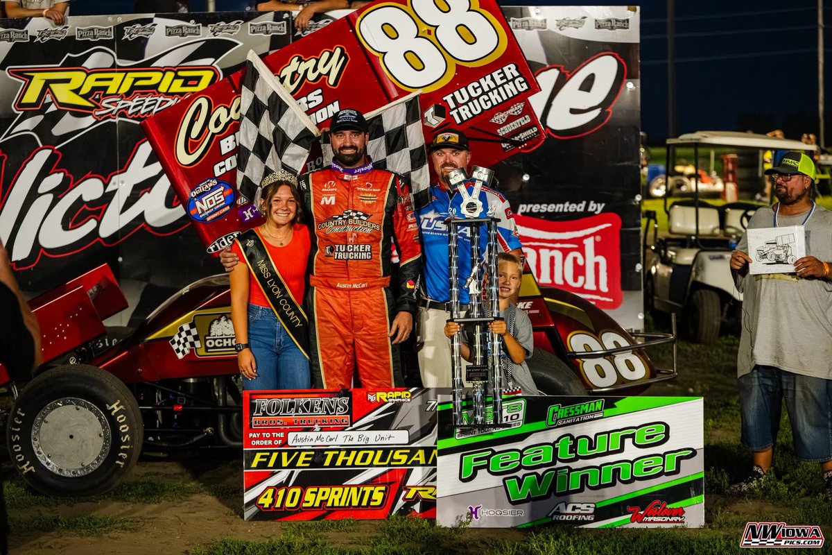 Terry McCarl (@terrymccarl24) on Twitter photo How it started…how it’s going. <a href="/AustinMcCarl88/">Austin McCarl</a> won his first sprint car feature <a href="/rapidspeedway/">Rapid Speedway</a> in 2010 & picked up the <a href="/MSTS360/">MSTS360</a> Folkens Bros $5k 410 event again last night in Rock Rapids, IA!! How it started…how it’s going. <a href="/AustinMcCarl88/">Austin McCarl</a> won his first sprint car feature <a href="/rapidspeedway/">Rapid Speedway</a> in 2010 & picked up the <a href="/MSTS360/">MSTS360</a> Folkens Bros $5k 410 event again last night in Rock Rapids, IA!!