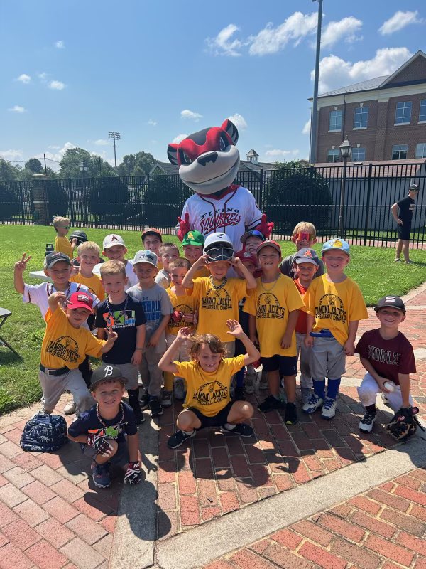 RMCJackets's tweet image. We had a special guest appearance at camp! Thank you to Nutzy and the @GoSquirrels for stopping by! #TheStandard
