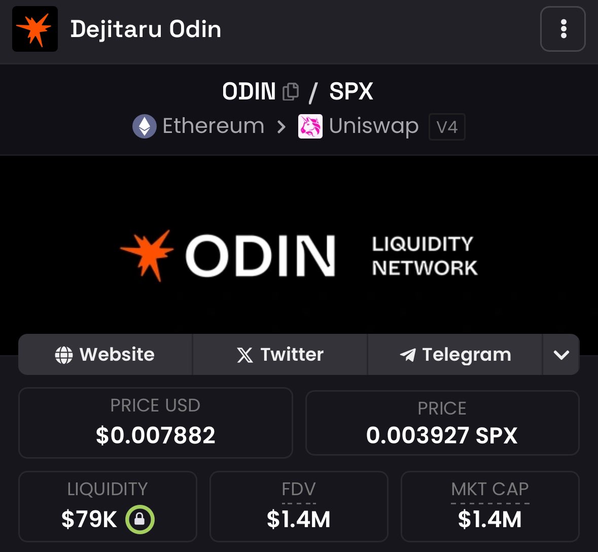 <a href="/electronfarmer3/">RAIDEN 💹🧲⚡️🍕</a> @Dylan_Morehouse be sure to check out <a href="/odinliquidity/">Odin Liquidity Network</a>, been building for 2.5 years!

we’ve probably got highest liquidity to mcap than all others. LPs are the future of PBA in my opinion.