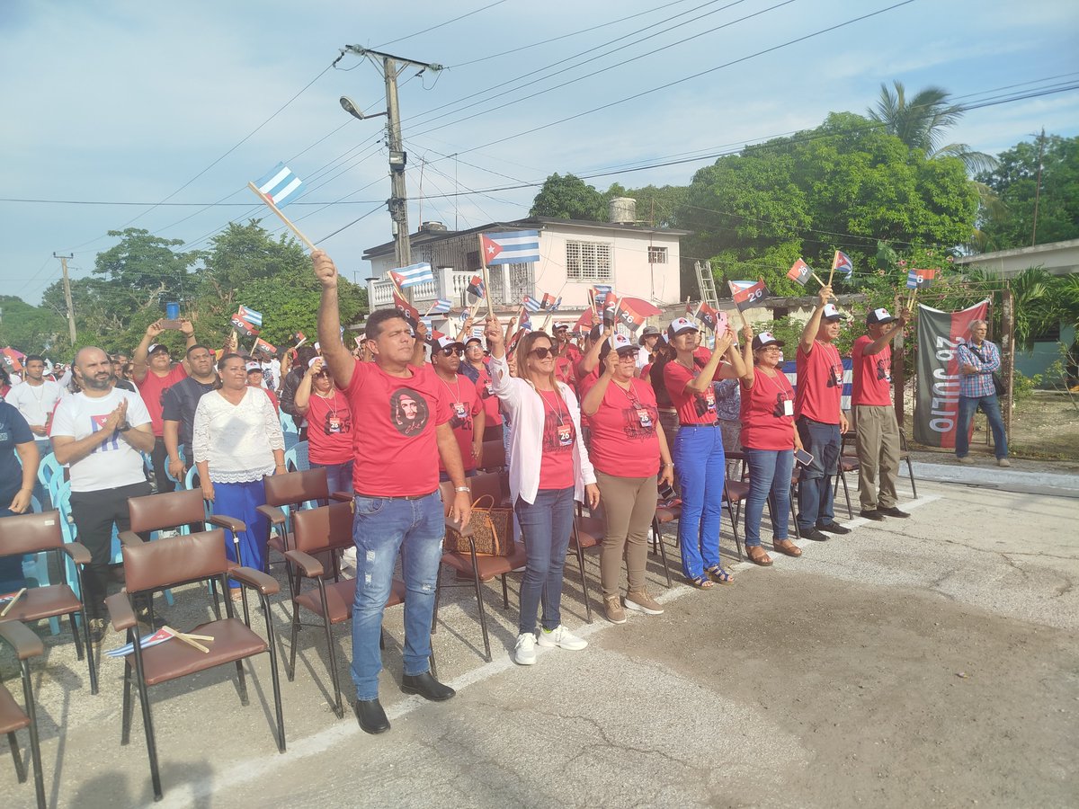 Con gran colorido se efectúa acto provincial en #Colombia #PorLasTunasLaVictoria por el aniversario 72 de la gesta del Moncada #PorUn26EnEl26.
