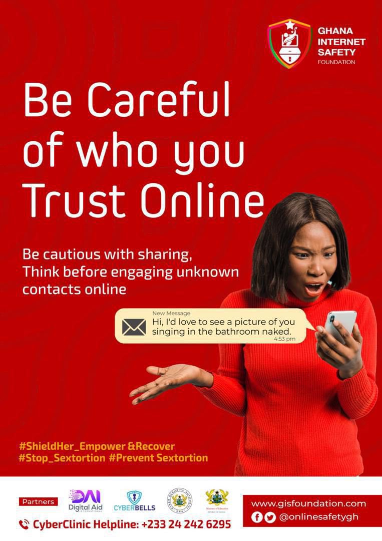 Ice_Moni1's tweet image. If this has happened to you, it may feel overwhelming or like there is no way out, but there is hope.
#StopSextortionNow
#GISFPraesidioPartnership
Call to Action:
Visit smartklick.org
Call or Text 0545957408 for support
@OnlineSafetyGh @Praesidiosafe