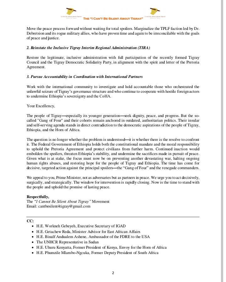 Kindeya Gebrehiwot, PhD, Prof (@profkindeya) on Twitter photo Condemnation on the use of force to undermine Southen #Tigray Administration and a call for inclusive Interim Adminstration continues <a href="/IGADsecretariat/">IGAD Secretariat</a> <a href="/Refugees/">UNHCR, the UN Refugee Agency</a> <a href="/AbiyAhmedAli/">Abiy Ahmed Ali 🇪🇹</a> <a href="/binalf7/">Binalf Andualem Ashenef</a> #Ican'tbesilentaboutTigray Condemnation on the use of force to undermine Southen #Tigray Administration and a call for inclusive Interim Adminstration continues <a href="/IGADsecretariat/">IGAD Secretariat</a> <a href="/Refugees/">UNHCR, the UN Refugee Agency</a> <a href="/AbiyAhmedAli/">Abiy Ahmed Ali 🇪🇹</a> <a href="/binalf7/">Binalf Andualem Ashenef</a> #Ican'tbesilentaboutTigray