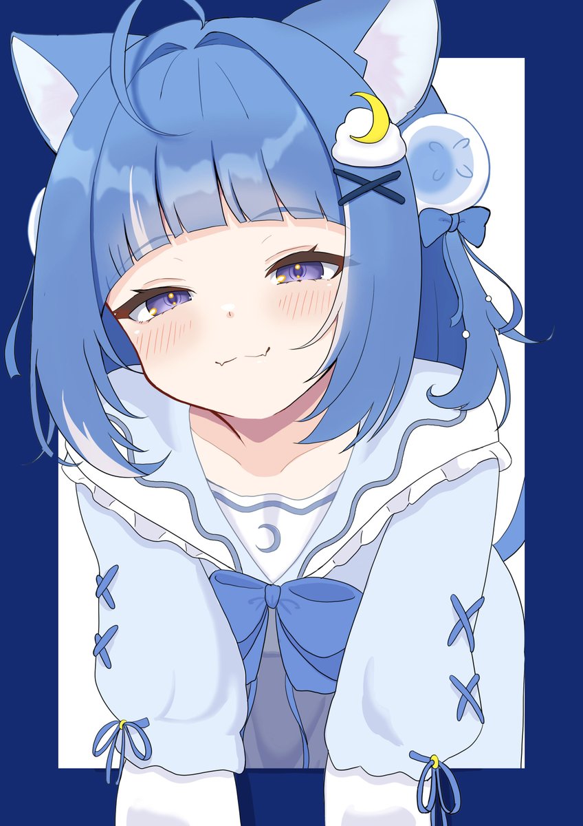 264_time's tweet image. 🪼☁️「呼んだ？」
#ろあのお絵かき