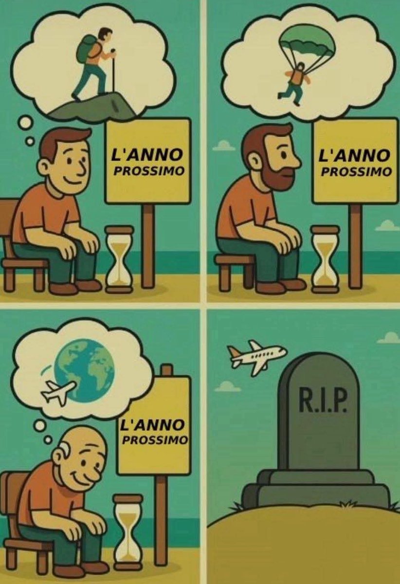 itsmeback_'s tweet image. L’"anno prossimo" è la più grande menzogna che ti racconti da solo.
La vita non aspetta i tuoi comodi.
Il tempo scade, i sogni no.
O lo fai adesso, o non lo fai più.
- Sabrina F.
👇👇👇