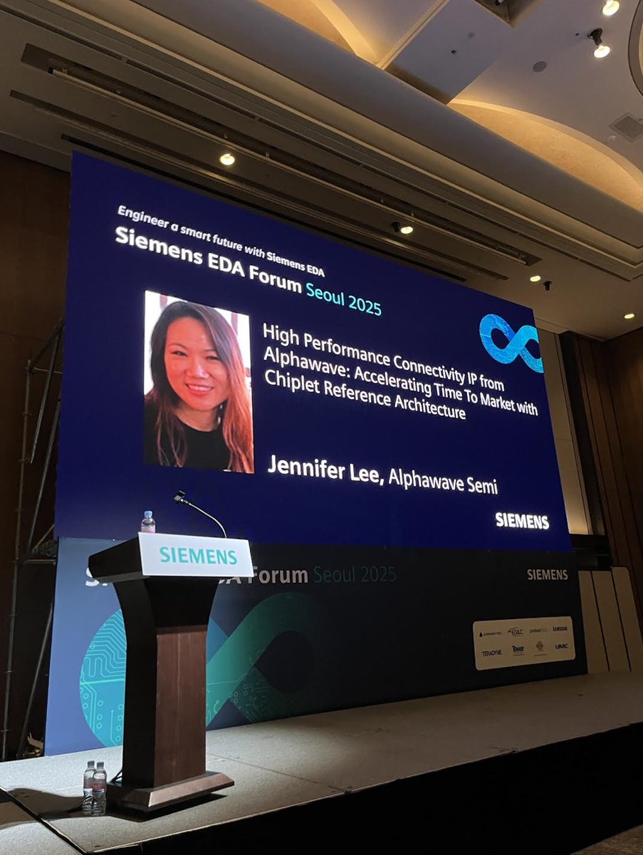 Alphawave Semi joined the <a href="/Siemens/">Siemens</a> EDA Forum in Seoul last week. Jennifer Lee shared how our PCIe, CXL, Ethernet, HBM, UCIe, and chiplet IP helps speed development and get to market faster. Proud to partner with Siemens to deliver solutions for next-gen AI systems.