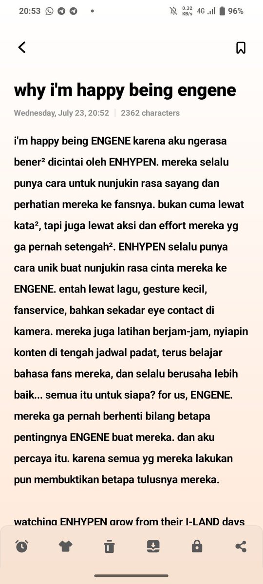 urmyluvjake's tweet image. bismillah izin ikutan yaa kak done all rules, wish me luck 😻🍀 thank u GA nyaa semoga lancar selalu rezekinya dan dimudahkan segala urusannya aamiin
why i'm happy being engene? jawabannya aku ketik berupa note di bawah yaa kak hehe soalnya panjang bgt😭
#LoveBeingAnEngene