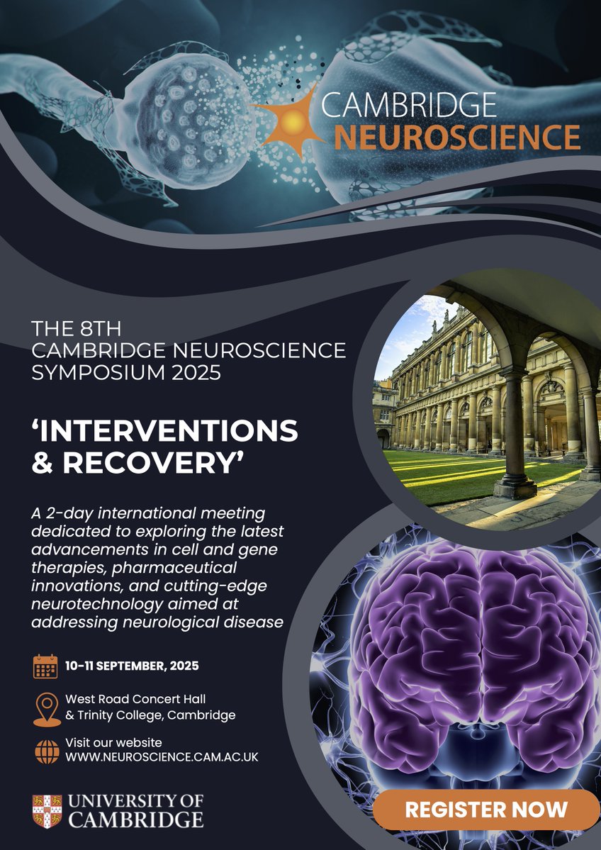 CamNeuro's tweet image. Interested in showcasing your product and vision to experts and leaders of tomorrow at an international symposium?

Exciting Sponsorship Packages available to support our 8th Cambridge Neuroscience Symposium: Interventions and Recovery🧠

Find out more: neuroscience.cam.ac.uk/camneuro-event…