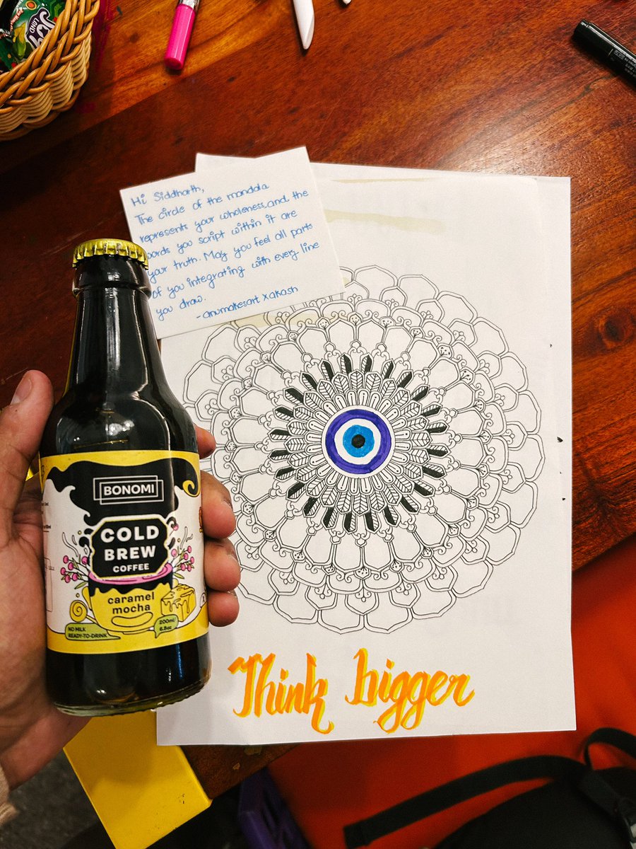 sidsimharaju's tweet image. Last weekend at Anu’s mandala workshop. Such a calming and creative experience. Highly recommend it!
Fun fact: One of the first mandalas were first made on sand.