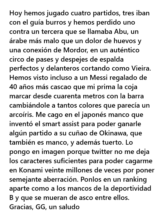 Se tenía que decir y se dijo  #eFootball