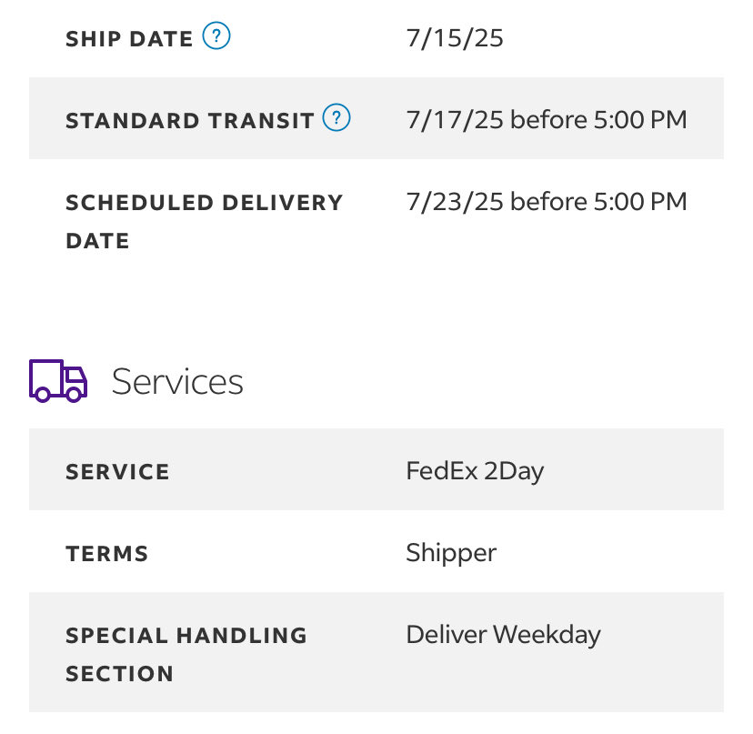 eringravitt's tweet image. Hi ⁦@FedEx⁩ how does a package go from “on vehicle for delivery” to “at local facility” without a delivery attempt? Especially when it’s been 8 days on a 2Day shipment.