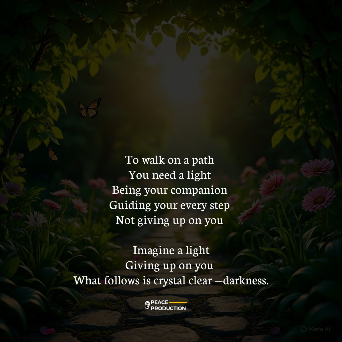 PeaceProductio3's tweet photo. You need a light
#poemsociety #poetrycommunity #peaceproduction #poetrylovers #poetry #PoemWritingChallenge #poems https://t.co/rMWDJ5k9fW