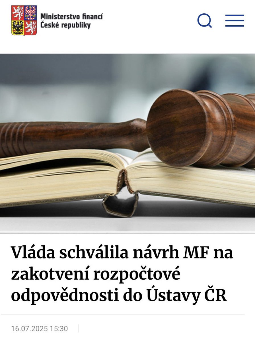 milos_novy's tweet image. Podpořím každý návrh, který povede k odpovědnému hospodaření s veřejnými financemi. TOP 09 to má ve své DNA. Ostatně sám jsem předložil zákon, který při překročení veřejného dluhu nad 50 % HDP snižuje platy poslanců a senátorů o 20 %.
Uvítal bych ale silnější návaznost návrhu na…