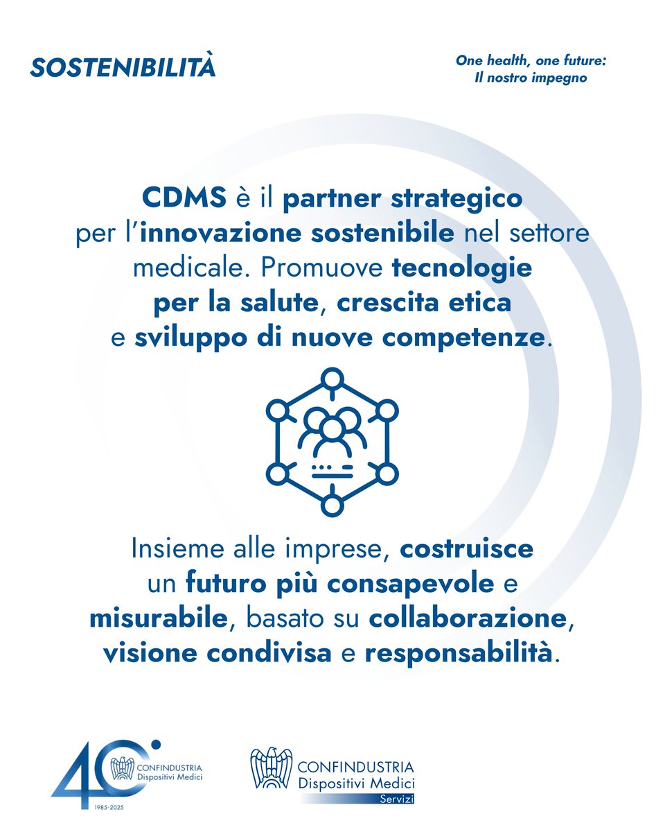 ConfindustriaDM (@confindustriadm) on Twitter photo #Sostenibilità | <a href="/Confindustria/">Confindustria</a> Dispositivi Medici Servizi è diventata Società Benefit, intraprendendo il percorso verso un modello d’impresa sostenibile, etico e responsabile.
Un passo importante che consolida il nostro impegno nel generare valore per il settore dei #Sostenibilità | <a href="/Confindustria/">Confindustria</a> Dispositivi Medici Servizi è diventata Società Benefit, intraprendendo il percorso verso un modello d’impresa sostenibile, etico e responsabile.
Un passo importante che consolida il nostro impegno nel generare valore per il settore dei