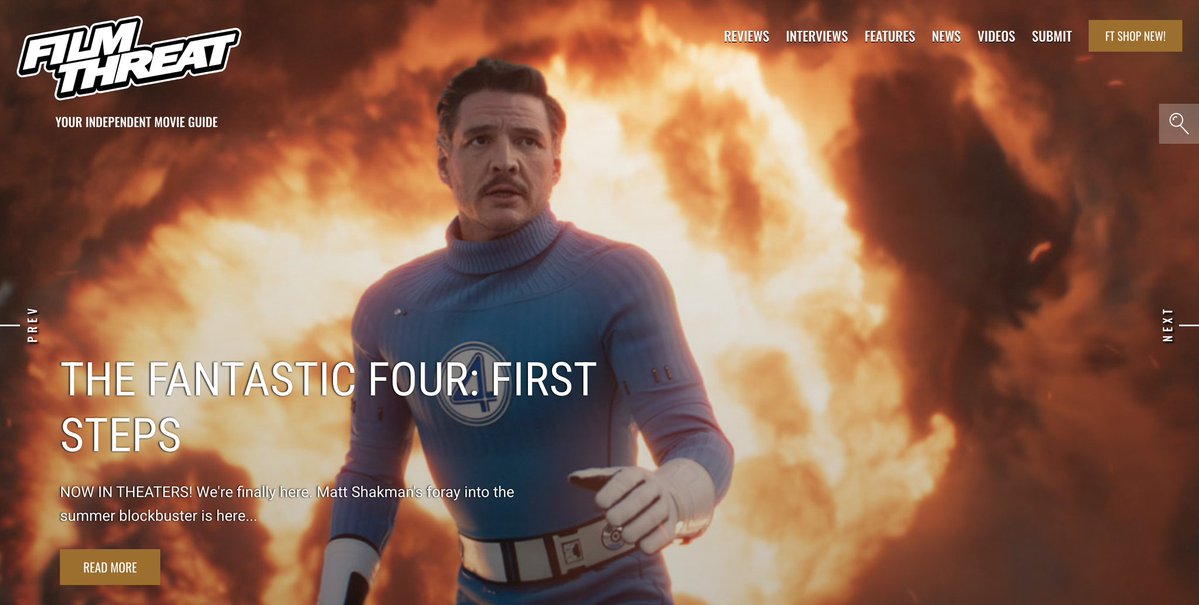 FilmThreat's tweet image. “Galactus wants Sue’s baby (for very comic book reasons).” Is @FantasticFour First Steps a fun summer flick? Read Alan Ng's review to find out.
filmthreat.com/reviews/the-fa… #FantasticFour #MCU #FantasticFourFirstSteps #MarvelStudios