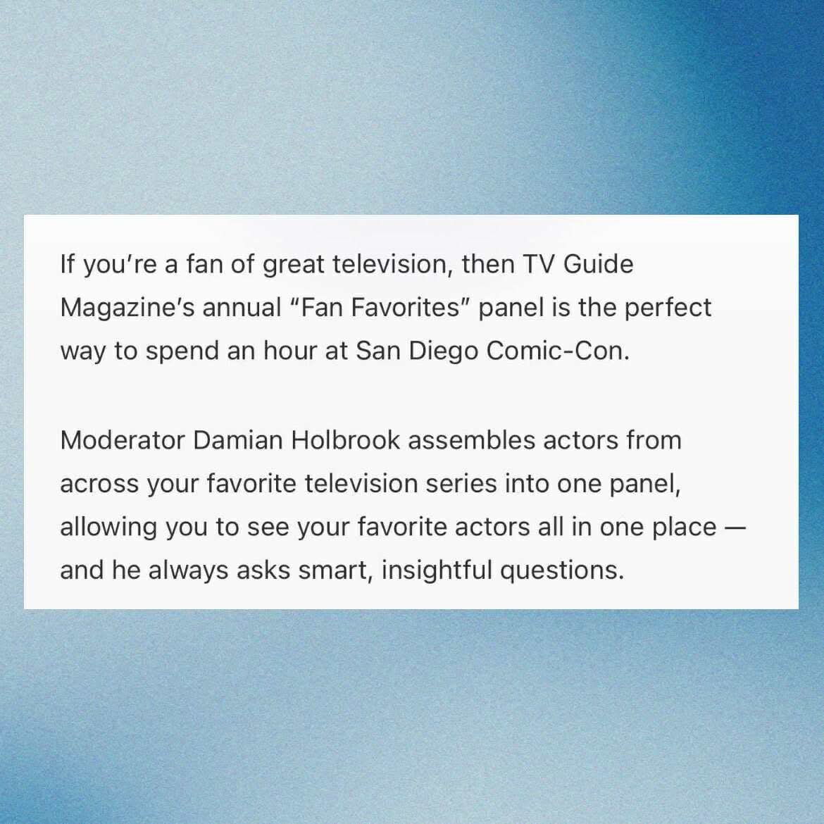 NCISTivaFans's tweet image. ‼️ Michael Weatherly and Cote de Pablo will join TV Guide’s @damianjholbrook in a Fan Favorites panel on July 25 at #SDCC ‼️
#NCISTonyAndZiva #Tiva #NCISVerse #TonyandZiva @M_Weatherly #CoteDePablo @TVGuide
Article courtesy of @SD_Comic_Con 🔗:
sdccblog.com/2025/07/tv-gui…