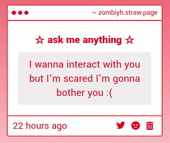 zombiyh's tweet image. 1. most of my art here is sfw but i do draw a lot of suggestive stuff and post so i prefer if its ppl over 18 sorry not sorry , also thank u 4 letting me know i sometimes follow ppl and forget to check age 😭
2. idm!!! pls interact im friendly 🙂↕️ dont be scared :p
#strawpage