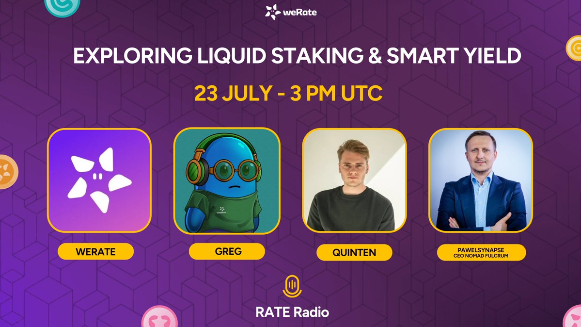 weRate_Official's tweet image. Going live with @nomadfulcrum, one of the minds behind Smart Yield™ architecture and high-performance liquid staking.

🔗 x.com/i/broadcasts/1…