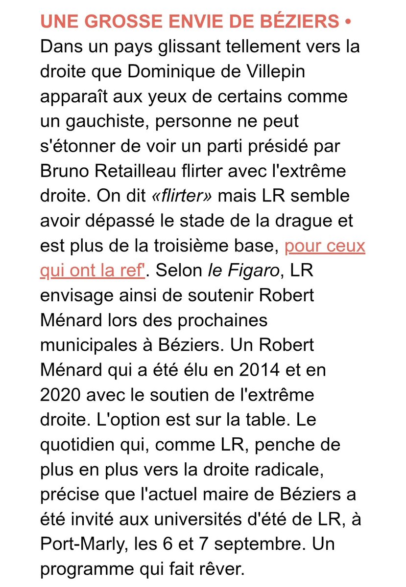 EtienneBaldit's tweet image. Avec Robert Ménard, LR a une grosse envie de Béziers
(dans @chez_pol)