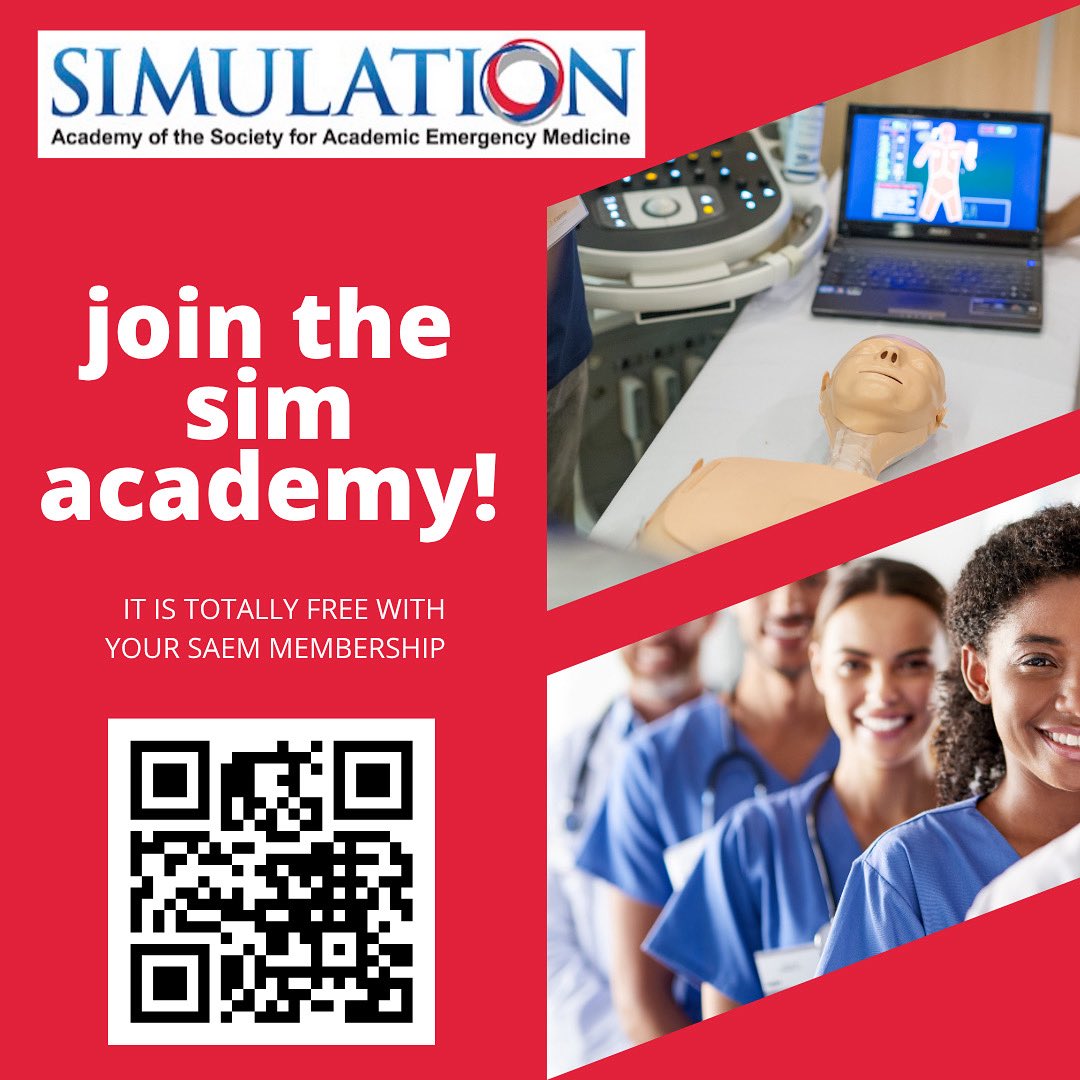 SAEMSimAcademy's tweet image. If you want to get involved in all things simulation, take advantage of your SAEM membership and join the SIM Academy! 1) Scan the QR code to login 2) Update your academies 3) Choose SIM Academy 4) Save! #simacademy #simulation #meded #saem