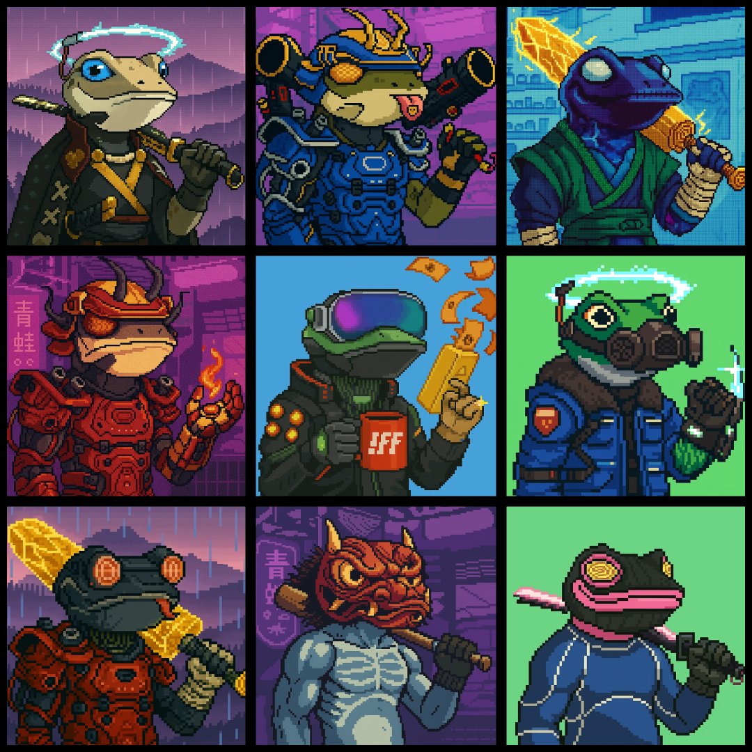 voidsol_'s tweet image. gm fam

here&apos;s some @CyberFrogsNFT pixel art that I made some time ago

RT + drop your frog NFT to get it pixelated👇